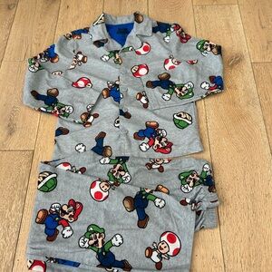 Kids Gray and Blue Character Pajama Set